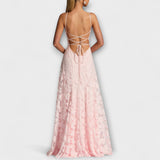 Kairi - Weisses Floral-Spitzen-Maxikleid