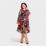 Caroline - Elegantes Plus-Size-Kleid mit Blütenmuster