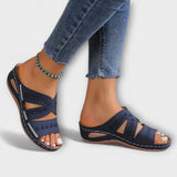 Berta - Komfort-Sandalen in Marineblau