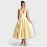 Catalina - Romantisches weisses Midikleid