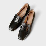 Mechtraud - Creme Loafer mit Spange
