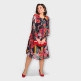 Caroline - Elegantes Plus-Size-Kleid mit Blütenmuster