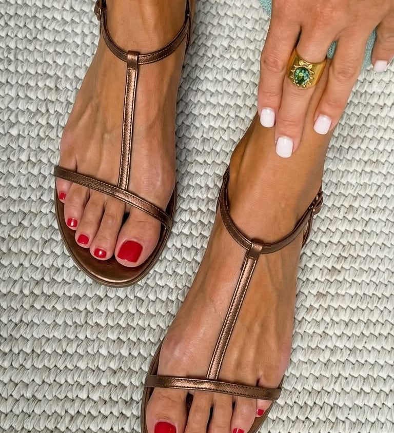 Rosalba | Gold Sandals for Spring