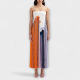 Summer - Schickes Colorblock-Kleid mit Quasten