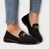 Friederike - Braune Loafer mit Spange