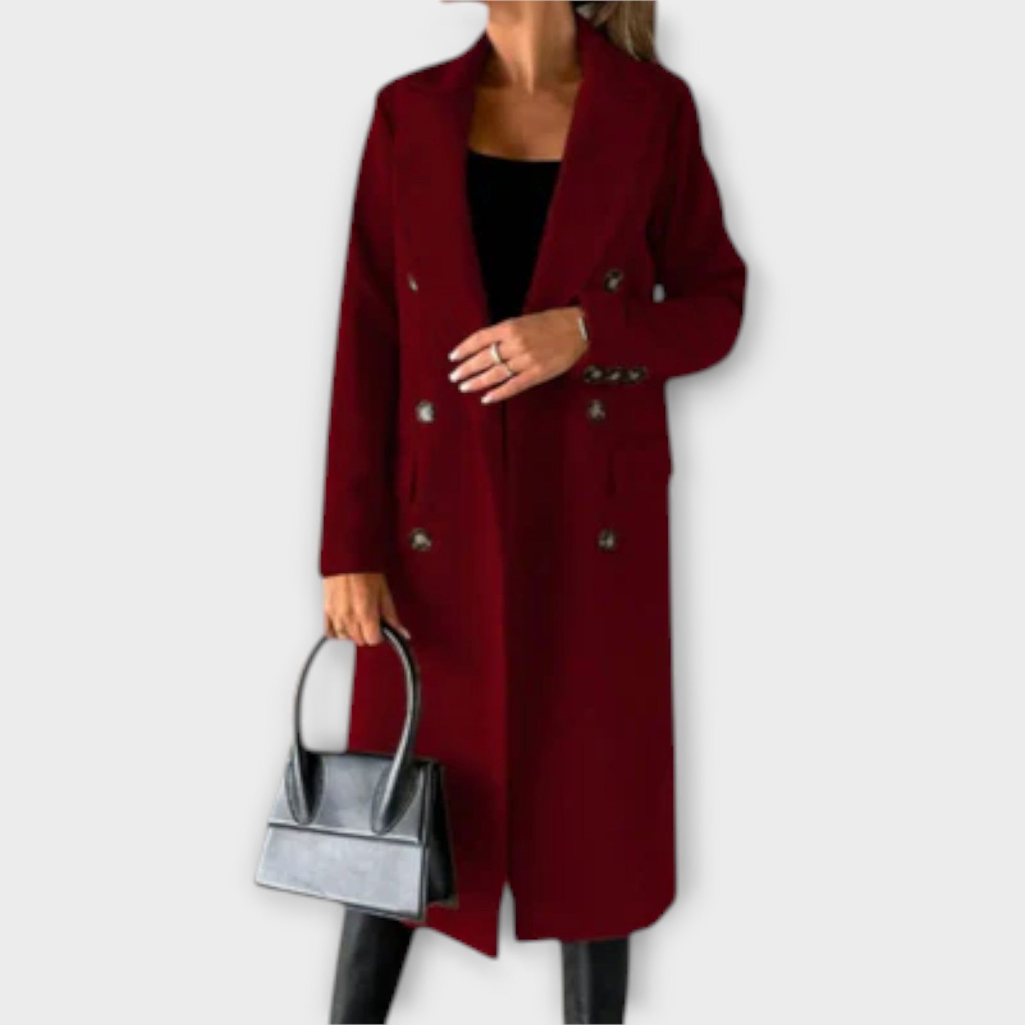 Judith - Hellblauer eleganter Mantel
