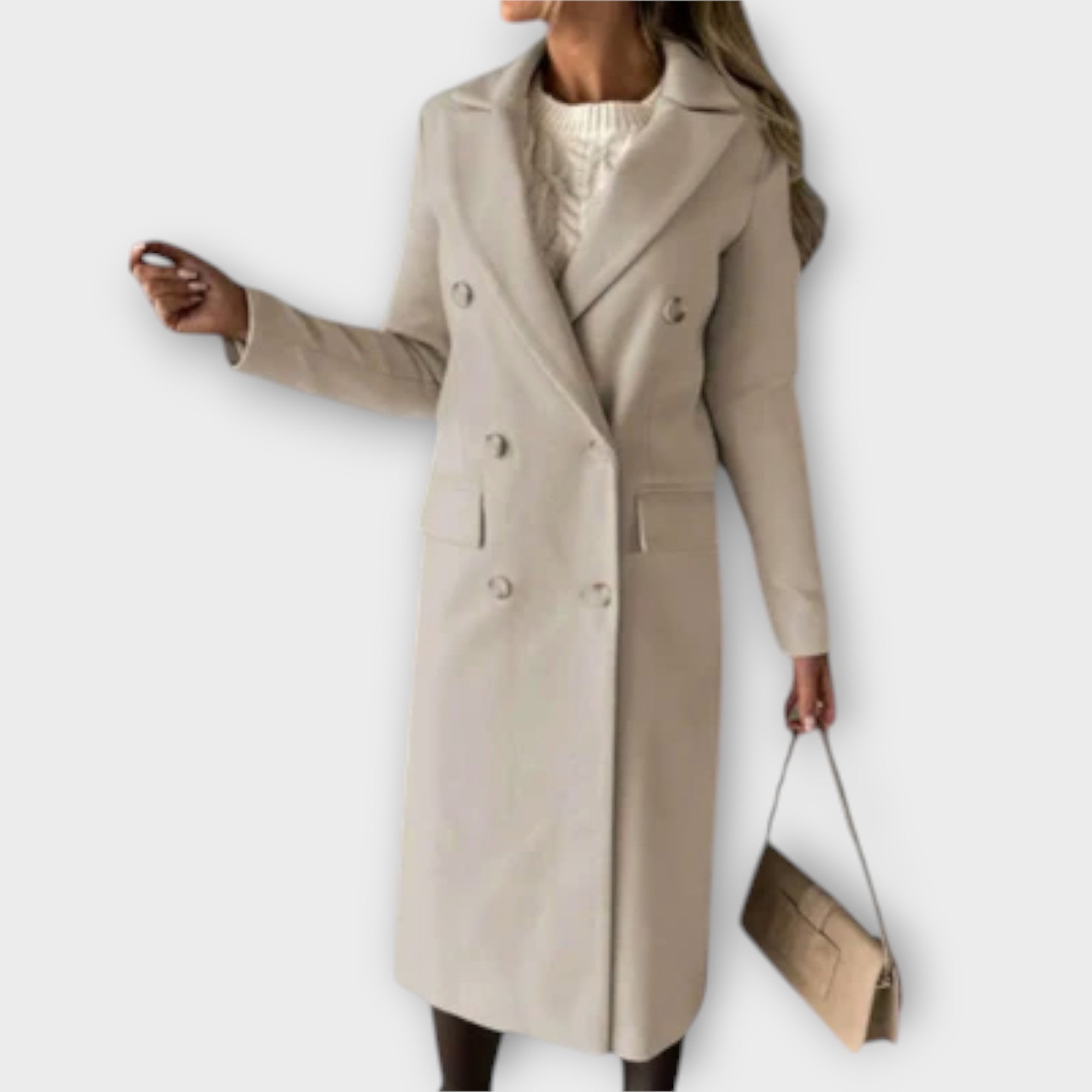 Judith - Hellblauer eleganter Mantel