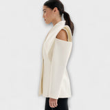 Valeria - Cremefarbener skulpturaler Schulterblazer