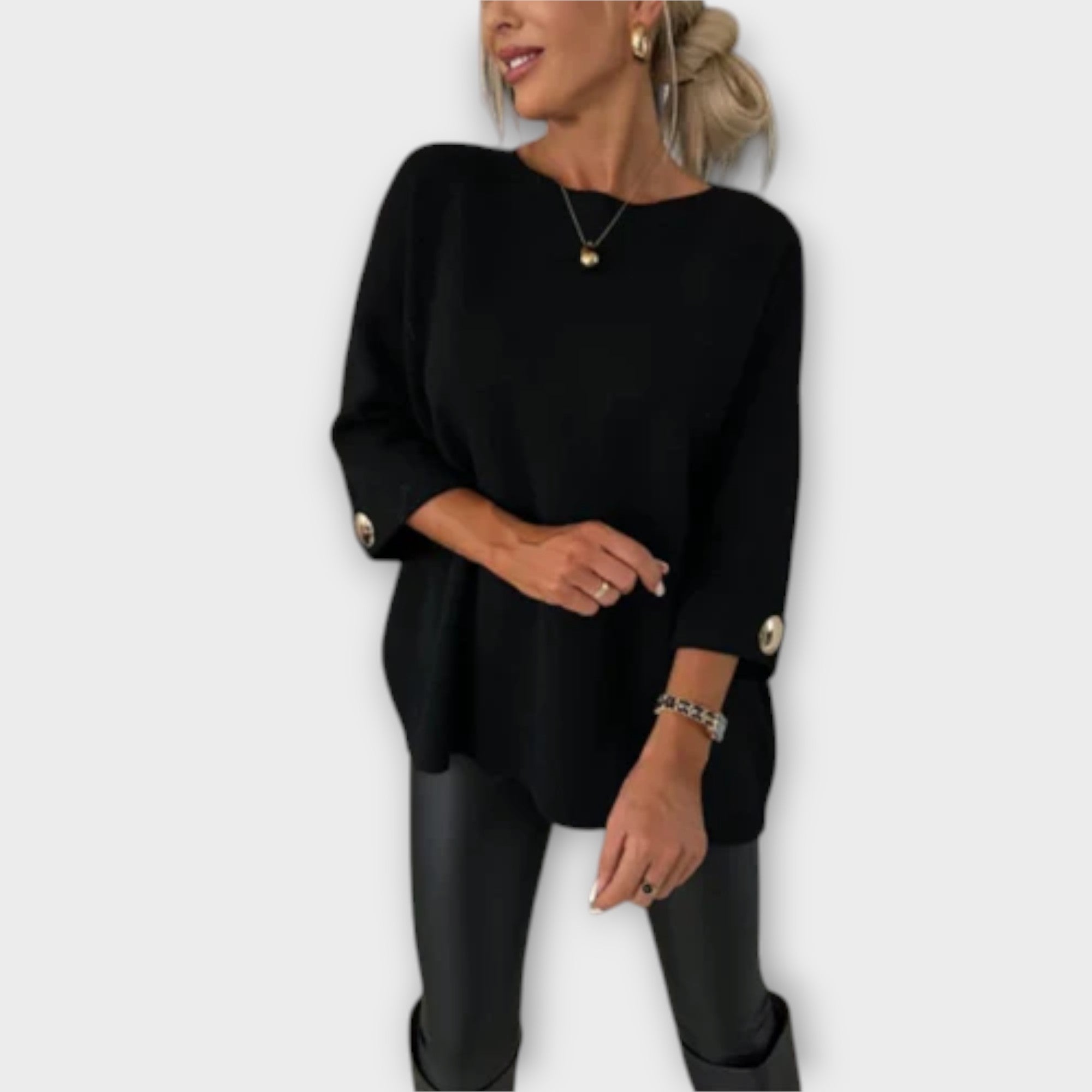 Isabella - Weisse elegante Strickbluse