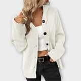 Brittan - Beiger Cardigan mit Knopfleiste