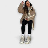 Nuage Polaire - Cremefarbene Oversized-Teddyjacke