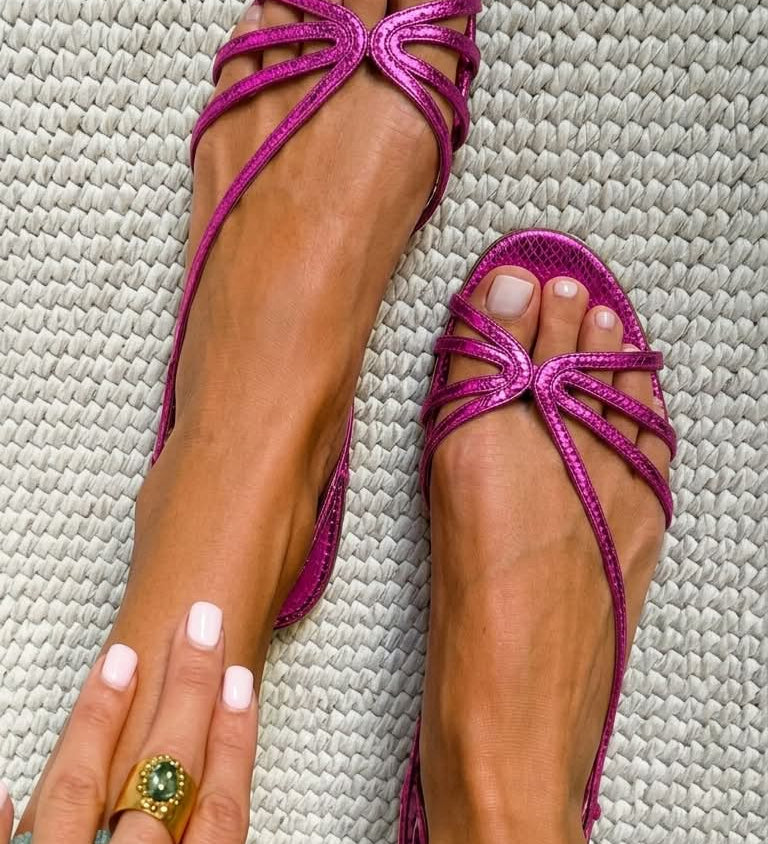Ginevra | Elegante Goldene Sandalen für den Sommer