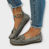 Lieselotte - Blaue Boots-Loafer mit Quasten