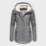 Sophie - Olivgrüne gefütterte wasserfeste Winterjacke