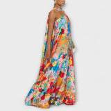 Harlow - Buntes Off-Shoulder-Maxikleid mit Blütenmuster