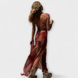 Fee - Braunes Midikleid mit Cowl-Neck