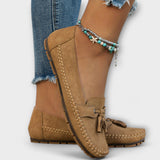 Lieselotte - Blaue Boots-Loafer mit Quasten