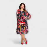Caroline - Elegantes Plus-Size-Kleid mit Blütenmuster