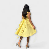 Jordan - Gelbes Mini-Kleid mit Trägern