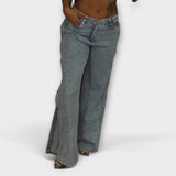 Brunhild - Strass-Hose mit Seitenschlitz