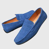 Roswitha - Bordeauxrote Wildleder-Slipper