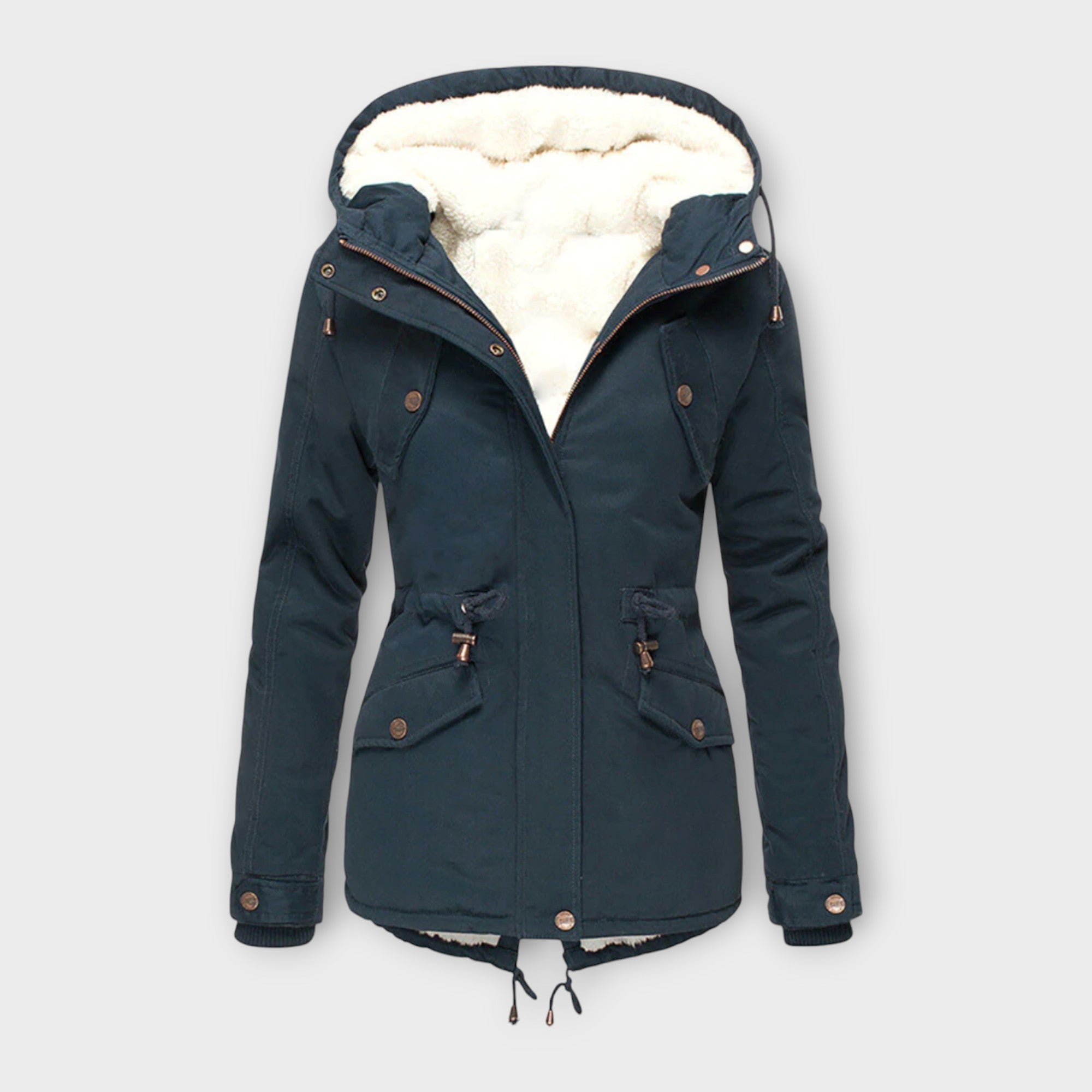 Mori - Schwarze Winterjacke mit Kapuze