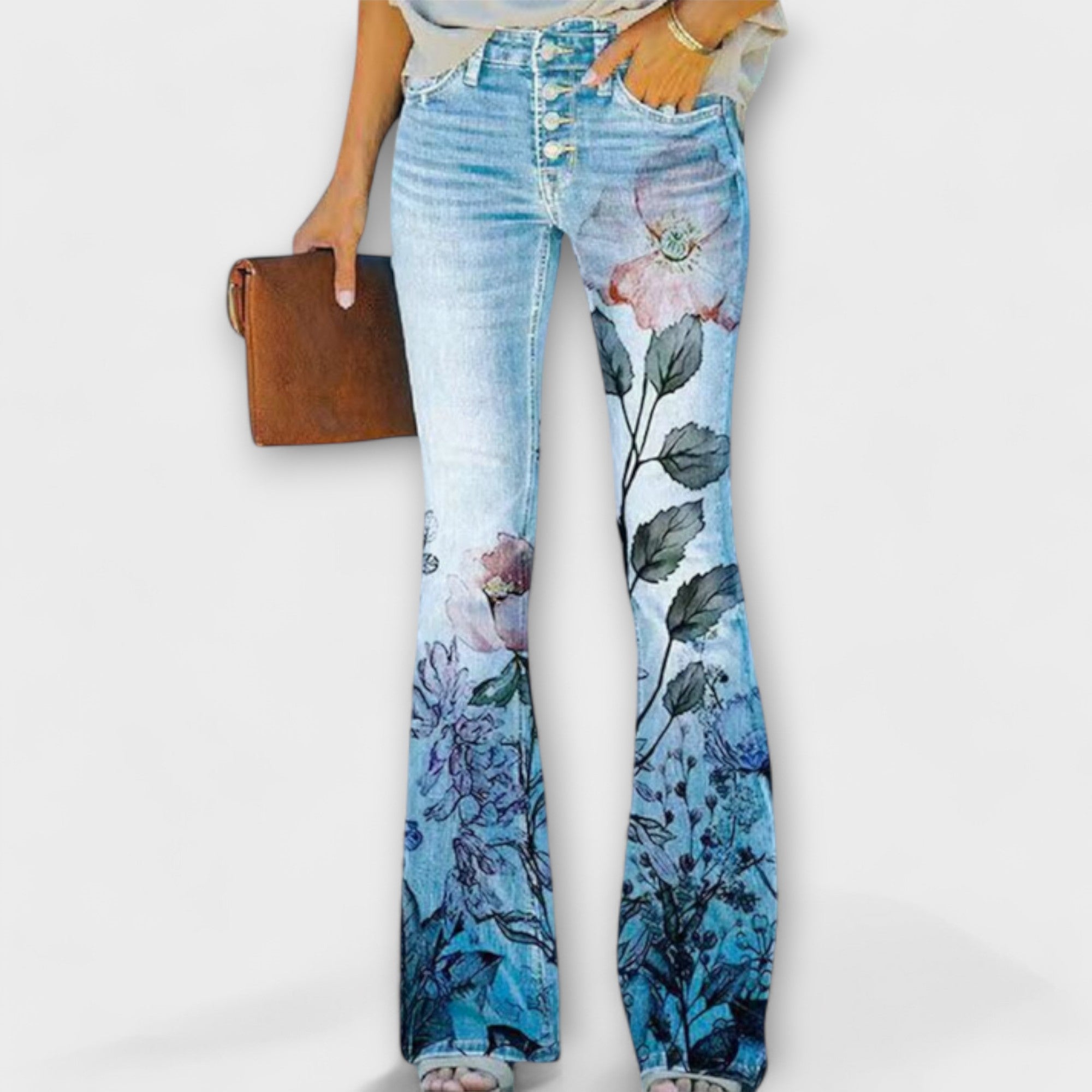 Ingeborg - Jeans mit Blumenmuster