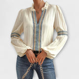 Renelle - Cremefarbenes klassisches Vintage-Shirt