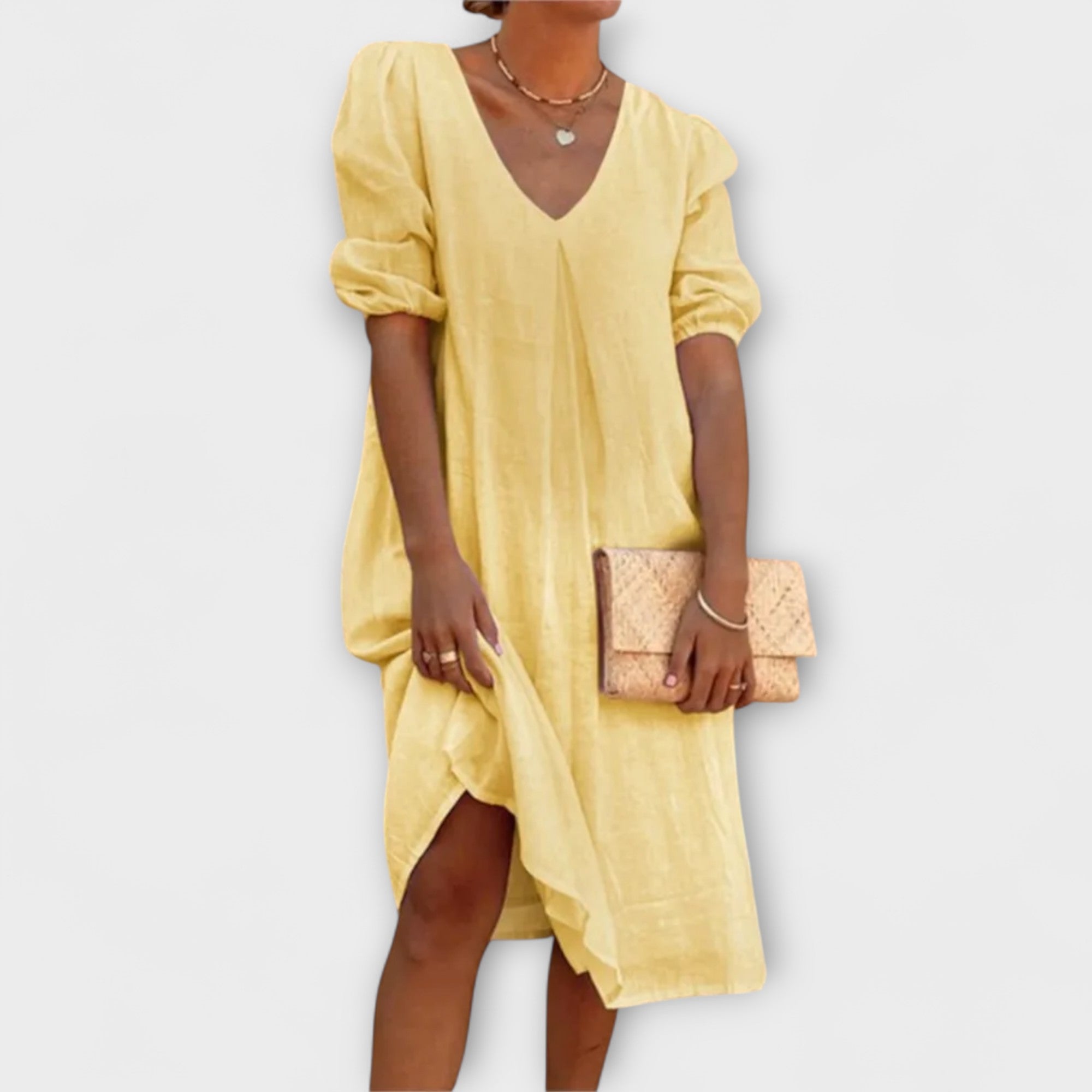 Fanny - Schwarzes Sommerkleid mit Häkeldetails