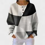 Ella - Schwarz-weisser Pullover mit Colour-Block