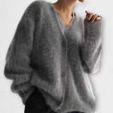 Lilla - Beige kuschelige Jacke