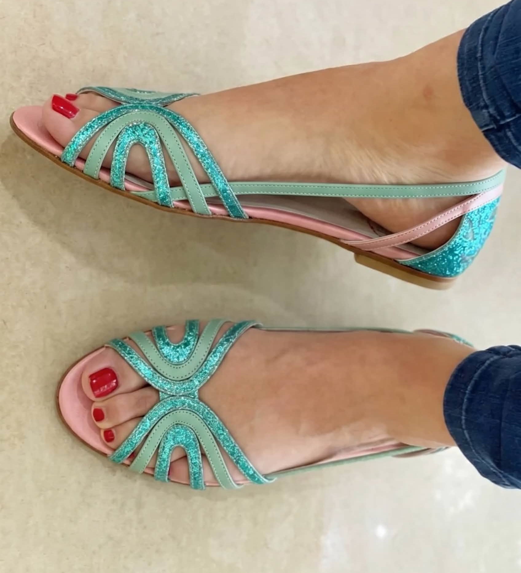 Eleonora | Goldene Sommer-Sandalen