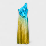 Arabella - Buntes One-Shoulder-Midikleid mit Batikmuster