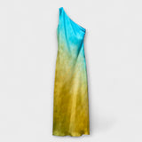 Arabella - Buntes One-Shoulder-Midikleid mit Batikmuster