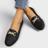 Adele - Schwarze Loafer mit Spange