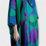 Harper - Bunter psychedelischer Satin-Kaftan