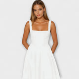 Scarlett - Cremefarbenes elegantes Abendkleid