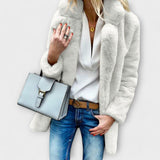 Luna - Graue warme Flausch-Winterjacke