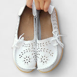 Notburga - Weisse Slip-on-Mokassins