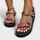 Hildrun - Ethno-Sandalen mit Knöchelriemen