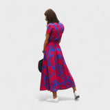 Lila Rosa - Pinkes Boho-Kleid mit Blütenmuster