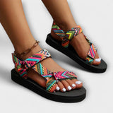 Hildrun - Ethno-Sandalen mit Knöchelriemen