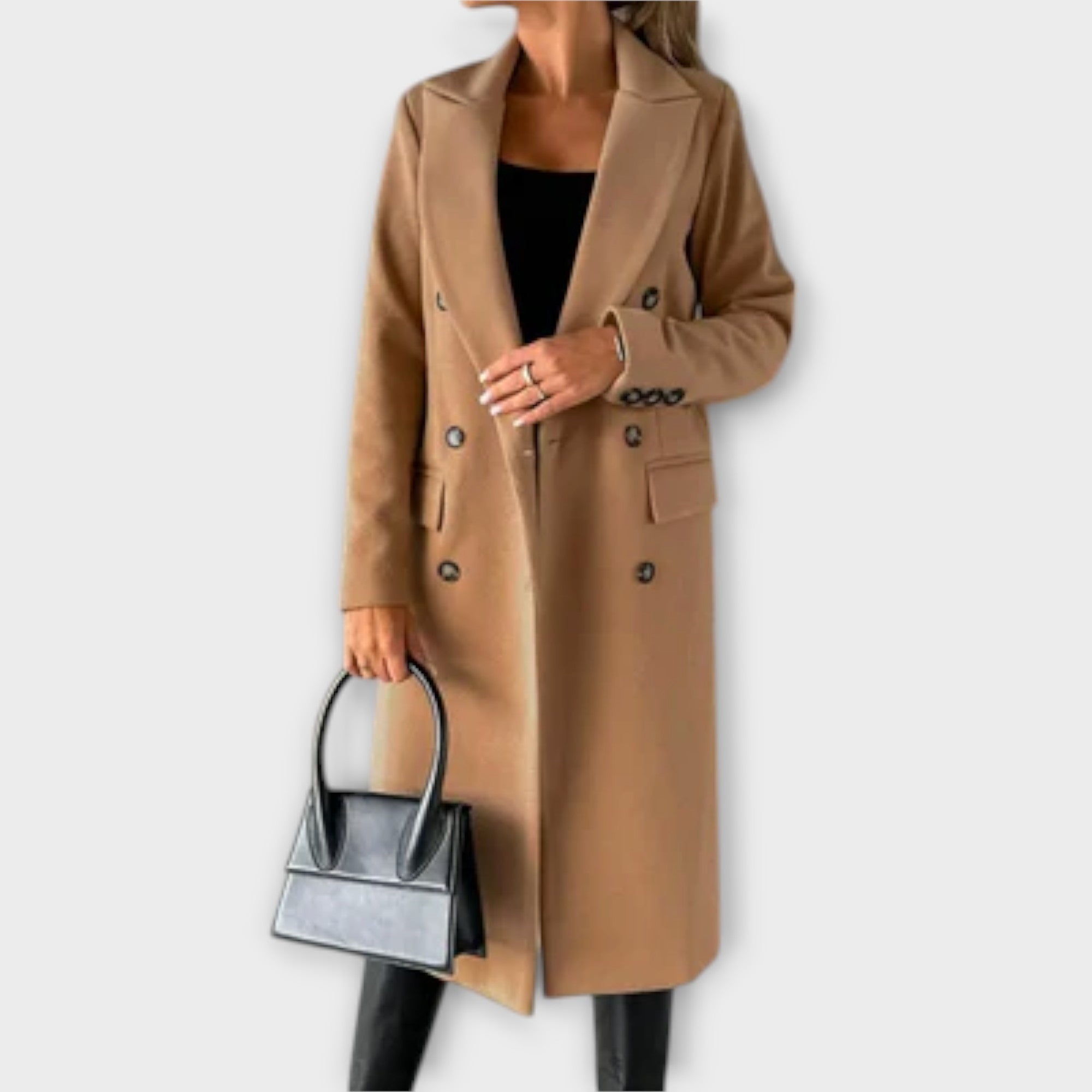 Judith - Hellblauer eleganter Mantel