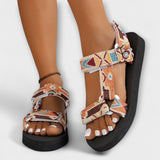 Hildrun - Ethno-Sandalen mit Knöchelriemen
