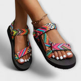 Hildrun - Ethno-Sandalen mit Knöchelriemen