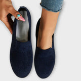 Adelheid - Hellblaue Strick-Loafer