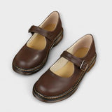 Mechthild - Vintage Riemchen-Halbschuhe