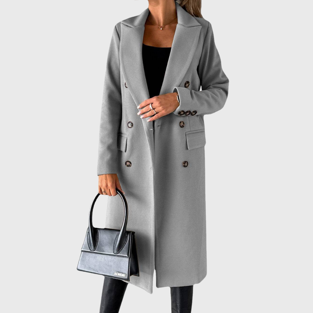 Judith - Hellblauer eleganter Mantel