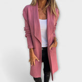 Libi - Altrosa taillierter Cardigan-Mantel