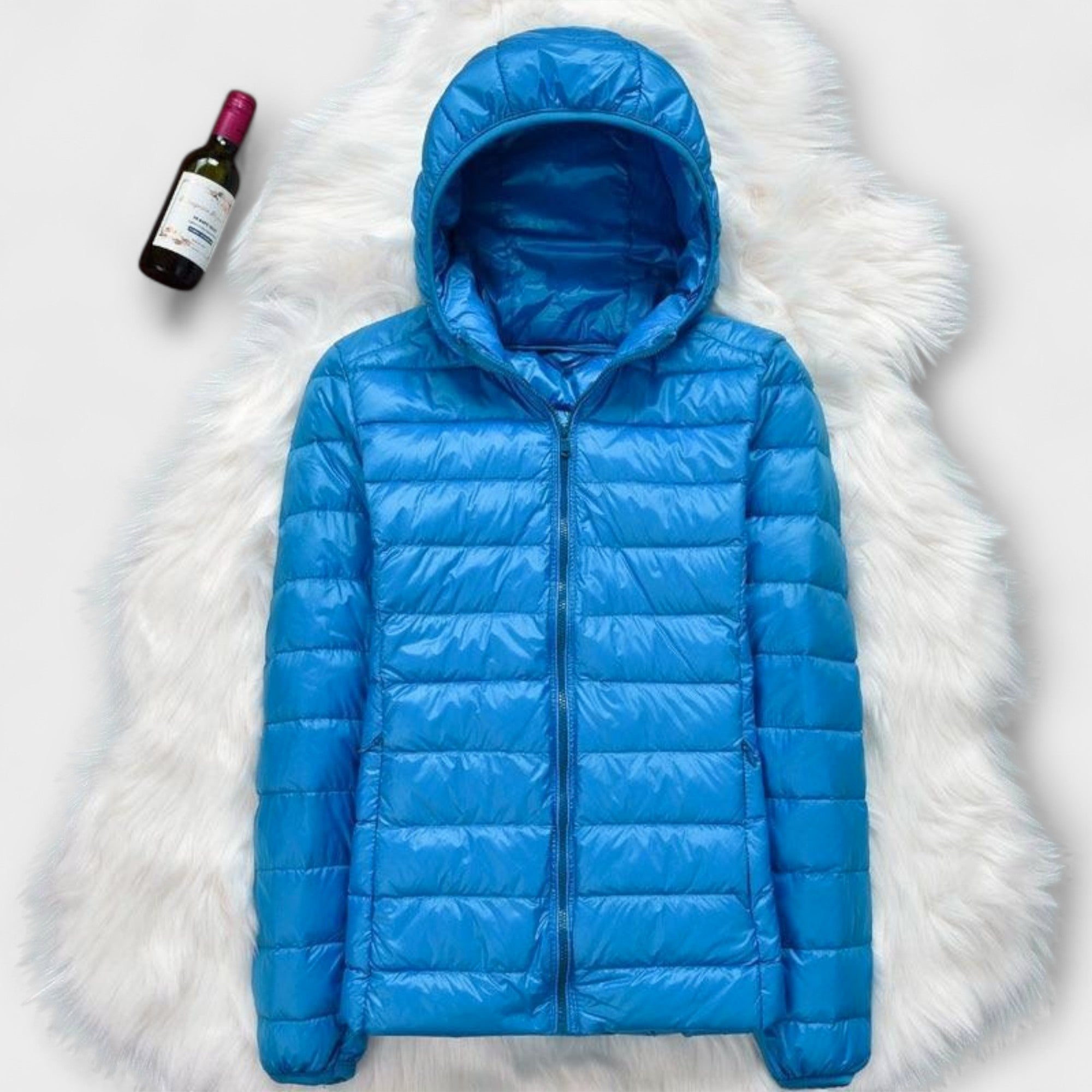 Manuela - Altrosa Winterjacke mit Kapuze